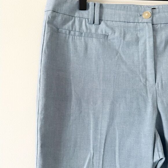 Ann Taylor Cotton High Rise Ankle Trouser in Pale Blue Size 12 - Picture 3 of 6